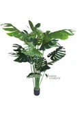 14 Dallı İri Yapraklı Islak Dokulu Lüks Yapay Monstera Deve Tabanı Ağacı thumbnail 4