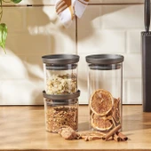 Arya 3'lü Küçük Saklama Kabı Gri - 1