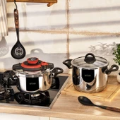 Vera Düdüklü Tencere Seti 4+6 Litre Kırmızı - 1