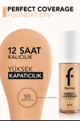 Flomar Perfect Coverage Yüksek Pigmentli & Yarı Parlak Bitişli SPF15 Fondöten 103 CREMY BEIGE thumbnail 4