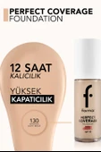 Flormar Perfect Coverage Yüksek Pigmentli & Yarı Parlak Bitişli SPF15 Fondöten  130 LIGHT BEIGE thumbnail 4