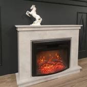 Dlc 1164 Retro 1800 Watt Taş Desenli Dekoratif Elektrikli Şömine thumbnail 2