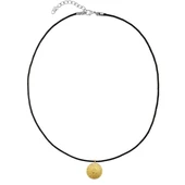 AgaKulche 22 Ayar Çeyrek Altın Siyah İpli Kolye thumbnail 3