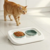 Mikopet Yeşil 2'si 1 Arada Mama Ve Su Kabı thumbnail 1