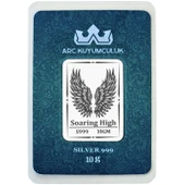 Özgürlüğü Hissettiren Kanat Temalı Hediyeye Özel 10 Gram 999 Ayar Gümüş Külçesi-702 thumbnail 1