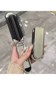 Mucit Home Katlanabilir Mini Aynalı Saç Fırçası Katlanır Tarak Baş Masajı Taşınabilir Seyahat Saç Fırçası thumbnail 1