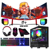 Turbox Tx4010 Ryzen 5 5500 16GB DDR4 512GB NVMe 4GB RX550 GDDR5 23.6 100Hz DUAL Curved Oyun Hazır Sistem - 1