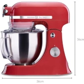 Korkmaz Pro-Mix Standlı Mikser 1600W 4.7 Lt Paslanmaz Çelik Kase 11 Kademeli Hız Ayarı Döküm Gövde thumbnail 2