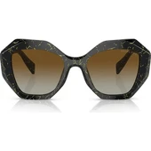 Prada SPR 16W 19D6E1 Black-Brown Polarize Kadın Güneş Gözlüğü thumbnail 2