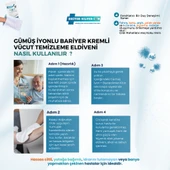 Gümüş İyonlu 2'li Hasta Hijyen Saç Yıkama Bonesi ve Vücut Temizleme Kesesi Temizlik Seti thumbnail 7