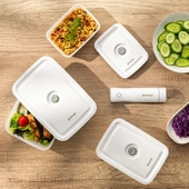 Emsan Freshlock Vakum Makineli 3'lü Saklama Kabı Beyaz thumbnail 3