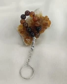 Tesbih Anahtarlık 11 li 10 mm Doğal Taş Akik Sardoniks Mini Tesbih - 1