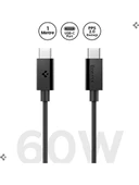 Spigen USB-C to USB-C 1 Metre Kablo 60W Güç / PPS 2.0 Super Hızlı Şarj / 480 Mbps Data Aktarım Hızı Type-C Ekstra Dayanıklı Black thumbnail 1