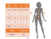 MDB Kadın Uzun Kollu V Dantel Yaka Aerobin Bluz thumbnail 6