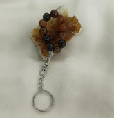 Tesbih Anahtarlık 11 li 10 mm Doğal Taş Akik Sardoniks Mini Tesbih - 4