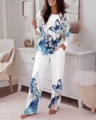 MDB Kadın Uzun Kollu Bisiklet Yaka Kelebek Desenli Iki Iplik Alt üst Takım thumbnail 1