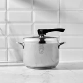 Hisar Optima Bergama İndüksiyon Tabanlı Düdüklü Tencere 6 Lt. - Siyah thumbnail 5