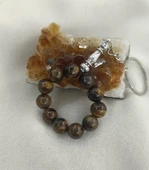 Tesbih Anahtarlık 11 li 10 mm Doğal Taş Kaplangözü Mini Tesbih - 1