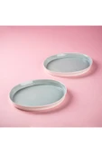 Tantitoni Space Mavi Porselen İkili Pasta Tabağı Seti 16.8cm thumbnail 1