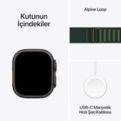Apple Watch Ultra 2 GPS + Cellular 49mm Siyah Titanyum Kasa ve Koyu Yeşil-Alpine Loop Kordon Akıllı Saat (Apple Türkiye Garantili) - 4
