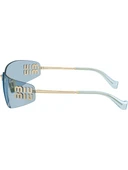 Miu Miu Mu A51S (ZVN10P) 75 Kadın Mavi Güneş Gözlüğü thumbnail 2