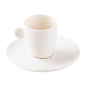 Tantitoni Round Beyaz Porselen İkili Fincan Seti 55ml thumbnail 3