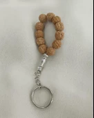 Tesbih Anahtarlık 11 li 10 mm Doğal Rudraksha Rudraşka Mini Tesbih - 4