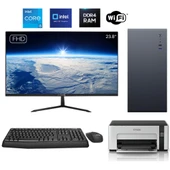 Turbox Tx6145 i5 12400 16GB DDR4 512GB NVMe 23.8 inç FHD Monitör WiFi + YAZICI Ofis Hazır Sistem - 1