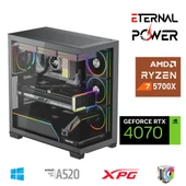 ETERNAL POWER RYZEN 7 5700X 32G DDR4 1TB M.2 RTX4070 A520 T750W thumbnail 1