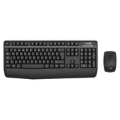 Turbox Workeys Office USB Kablosuz 2.4ghz Siyah Multimedya Standart Q Kablosuz Klavye ve Mouse - 1
