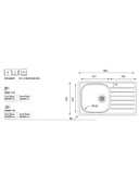 Ukinox Hypnos 50 Sol Dekorlu Paslanmaz Çelik Eviye - 2