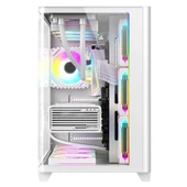 Dragos Ocean Curved Pro V2 Beyaz 7x Argb Fan USB 3.0 Type-C 750W 80+ ATX Bilgisayar Kasası Beyaz - 2