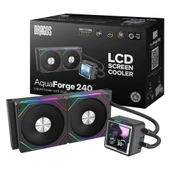 Dragos AquaForge V2 240MM Siyah ARGB LCD Ekranlı İşlemci Sıvı Soğutucu - 1