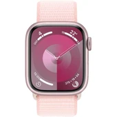 Apple Watch Series 9 GPS + Cellular 41mm Pembe Alüminyum Kasa ve Uçuk Pembe Spor Loop Kordon Akıllı Saat (Apple Türkiye Garantili) - 1
