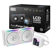 Dragos AquaForge V2 240MM Beyaz ARGB LCD Ekranlı İşlemci Sıvı Soğutucu - 1
