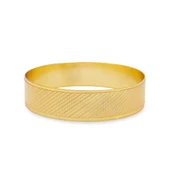 Altın Kaplama İmitasyon  Bombesiz Yan Çizgili  1,5 cm Bilezik BLZ-3130 thumbnail 2