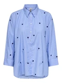 Only 15344336 Kadin Gomlek - Mavi Lacivert thumbnail 5