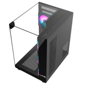 Turbox Teras Akvaryum Cam Tasarım 4X ARGB Fan 500W PSU USB 3.0 ATX Oyuncu Bilgisayar Kasası - 4