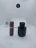 Parıldayan Elmas İşlemeli Mini Doldurulabilir Parfüm Şişesi 10 ML (Mor) - 4