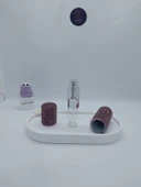 Parıldayan Elmas İşlemeli Mini Doldurulabilir Parfüm Şişesi 10 ML (Mor) - 6
