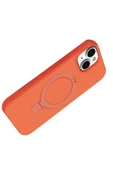 Apple iPhone 15 Regal Mgsafe Standlı Silikon Kapak - 4