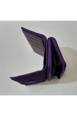 renkli çiçekler Kadın Cüzdan Kullanışlı Mor Renk Kadın Cüzdanı 17x10x4 Cm thumbnail 7