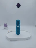 Parıldayan Elmas İşlemeli Mini Doldurulabilir Parfüm Şişesi 10 ML (Mavi) - 2