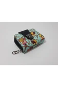 renkli çiçekler Cüzdan Baykuş Desenli Mini Cüzdan Kadın Cüzdanı 11x9 thumbnail 2