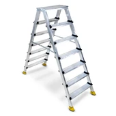 Beykon  7+7 Gold Çift Çıkışlı Alüminyum Merdiven thumbnail 1