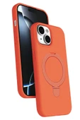 Apple iPhone 15 Regal Mgsafe Standlı Silikon Kapak - 1