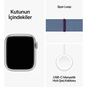 Apple Watch Series 9 GPS + Cellular 41mm Gümüş Rengi Alüminyum Kasa ve Buz Mavisi Spor Loop Kordon Akıllı Saat (Apple Türkiye Garantili) - 4