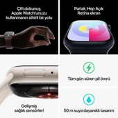 Apple Watch Series 9 GPS + Cellular 41mm Gümüş Rengi Alüminyum Kasa ve Buz Mavisi Spor Loop Kordon Akıllı Saat (Apple Türkiye Garantili) - 5