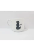 Güral Porselen 350 ML Çay Kahve Su Kupası Kedi Desenli Porselen Kupa thumbnail 2