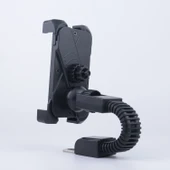 Motosiklet Telefon Tutucu Ayna Montajlı Motosiklet Dikiz Aynası Telefon Tutucu - 3